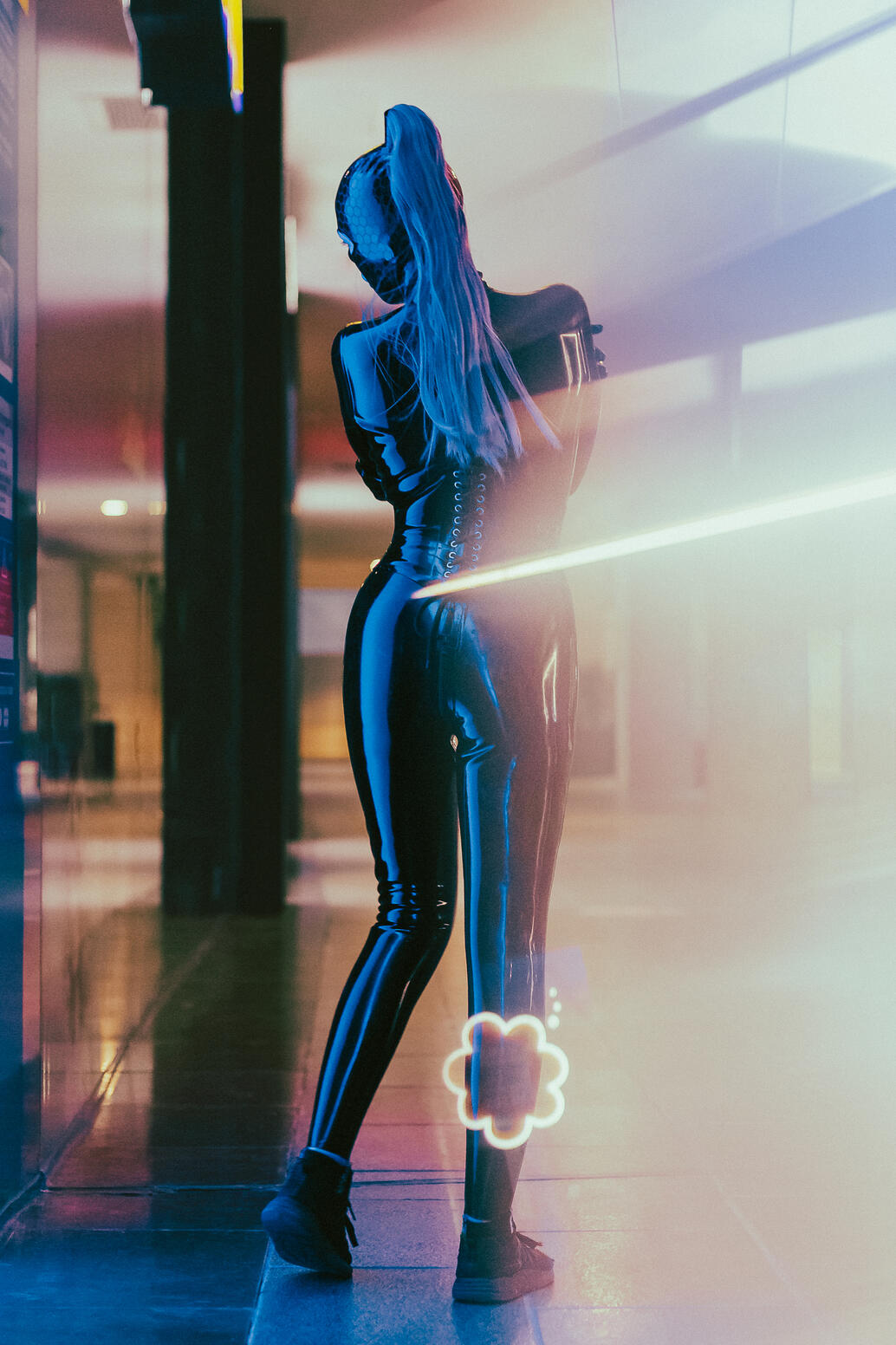 Retro style in a catsuit